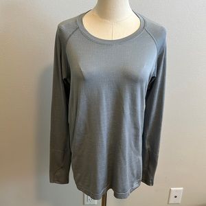 Lululemon long sleeve top. Gray. Size 10. Gently used.